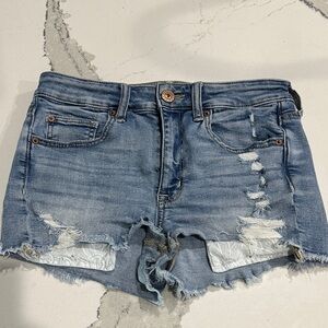 American Eagle Outfitters Distressed Blue Jean Shorts
